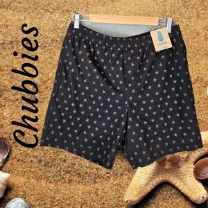 Chubbies Shorts Mens Sz L The Danger Zone Stars Athletic Athleisure Stretch